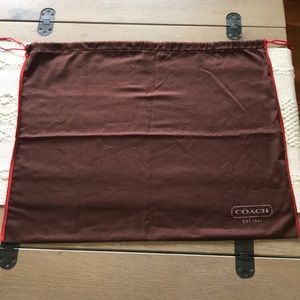 Coach brown and red dust bag. 18.5” x 15.5”
